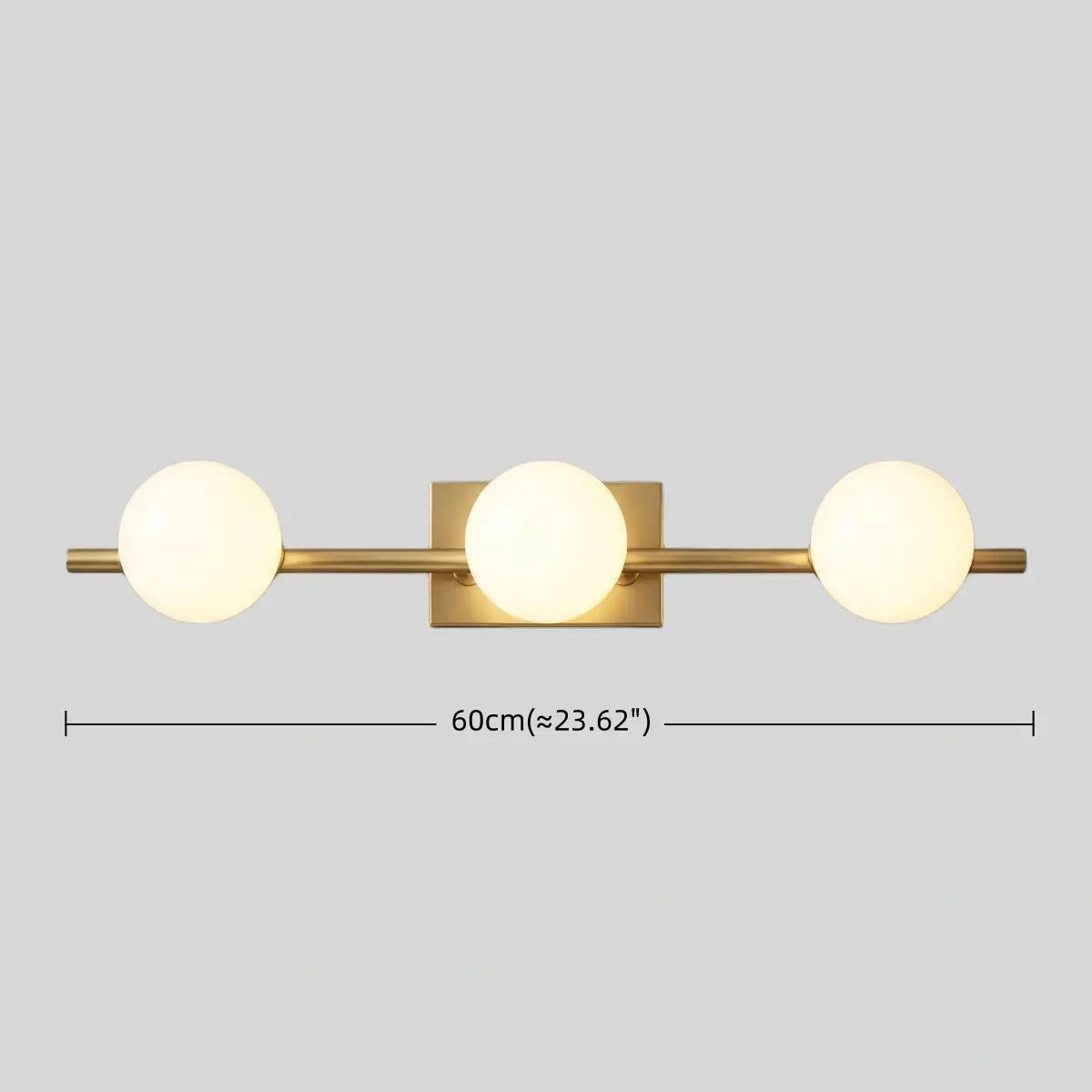 Modern Nordic Wall Lamp — Brass & Glass Milky White