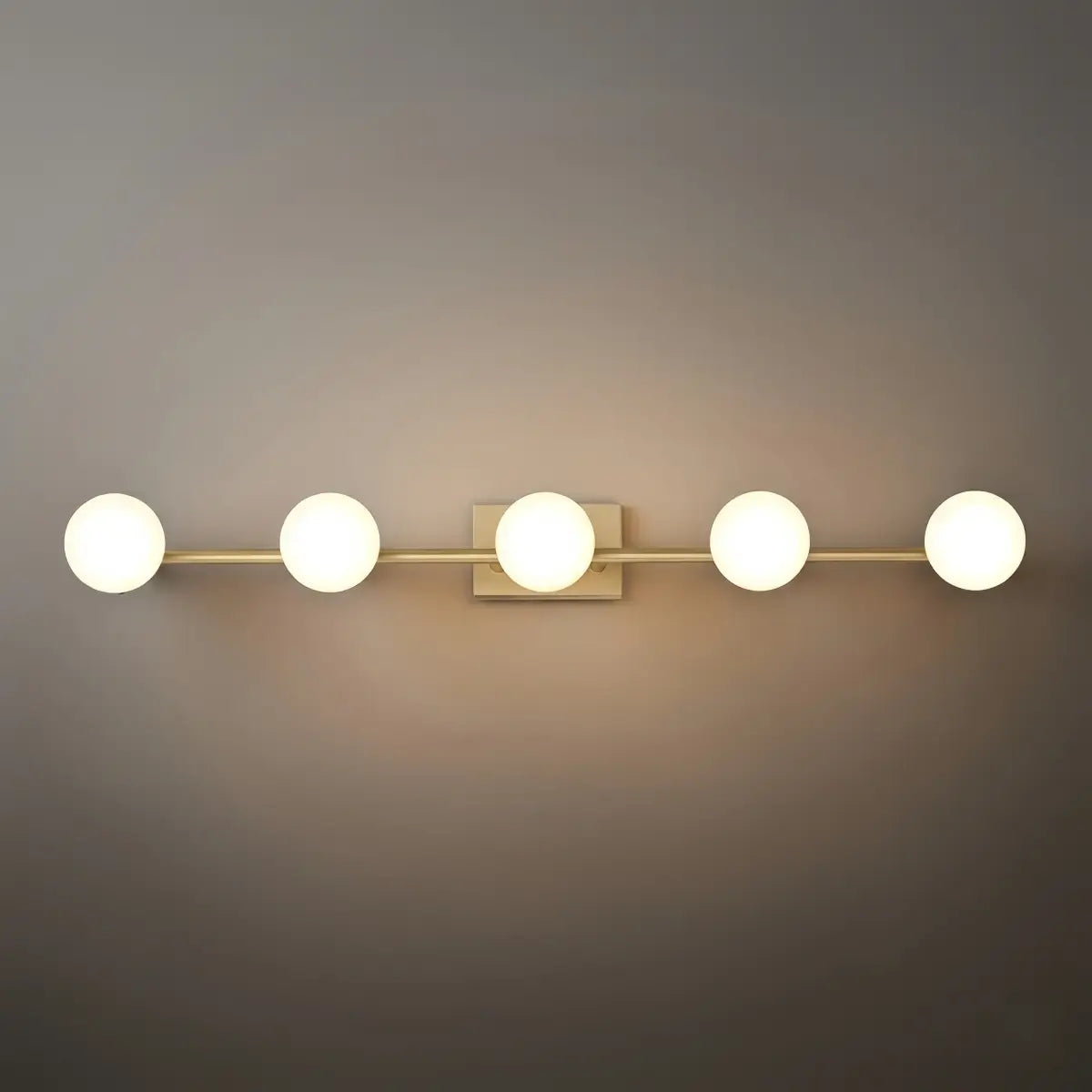 Modern Nordic Wall Lamp — Brass & Glass Milky White