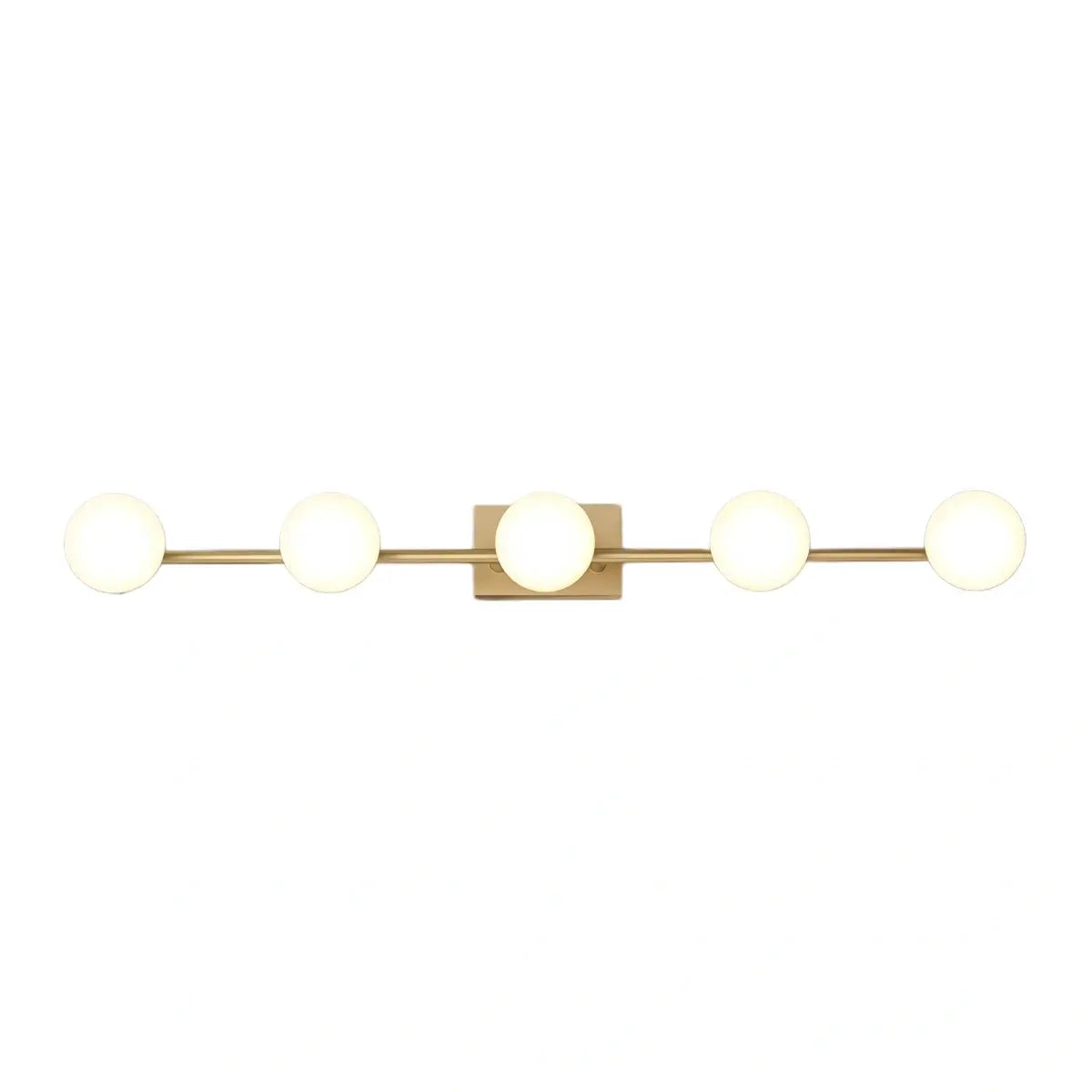 Modern Nordic Wall Lamp — Brass & Glass Milky White