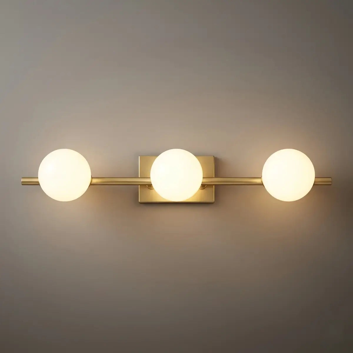 Modern Nordic Wall Lamp — Brass & Glass Milky White