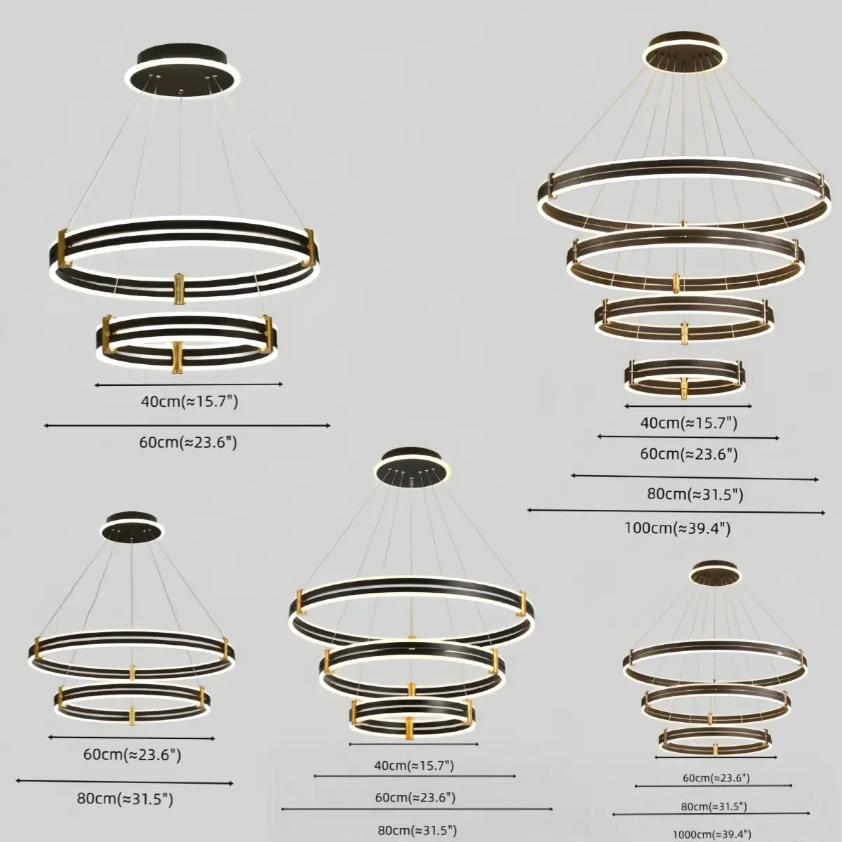 Arcato Modern Tiered Circular Chandelier