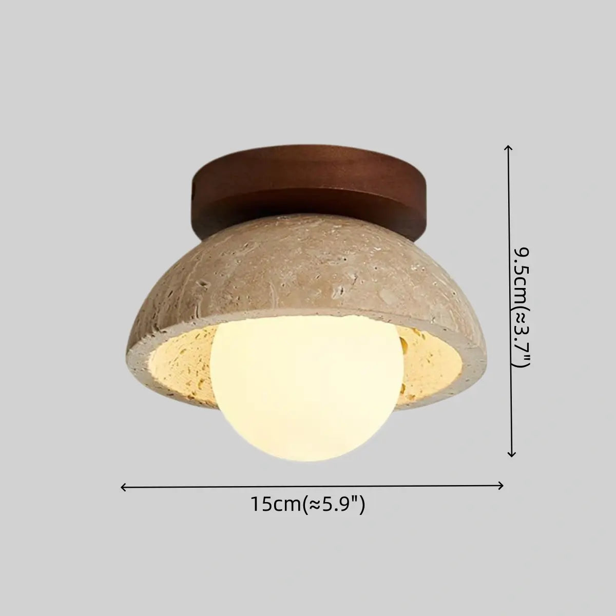 Strata Travertine Ceiling Light