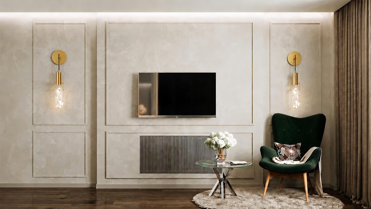 Crystal Wall Lamp for Hallway and Bedside Accent Lighting