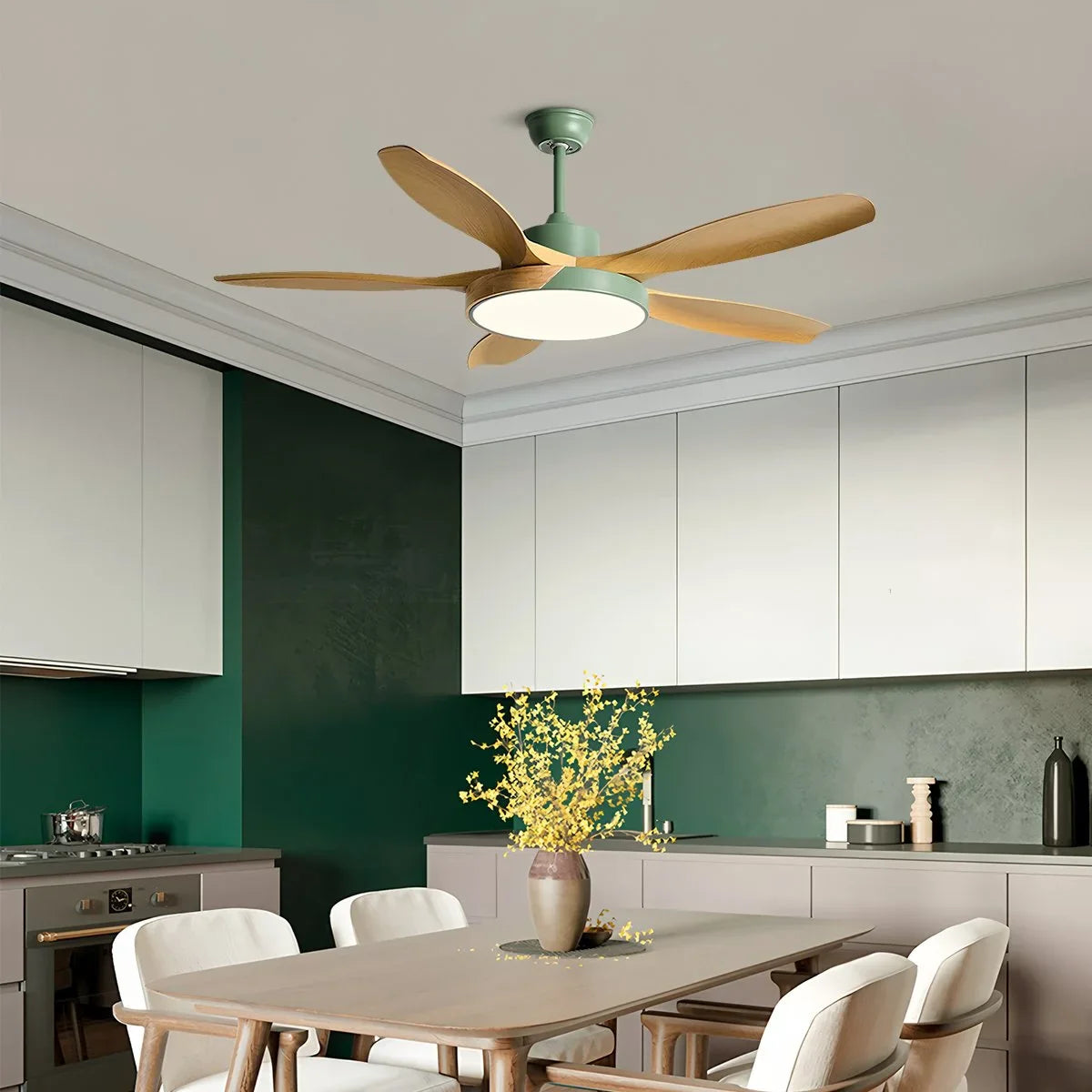 Nordic Living Room Ceiling Fan with Light
