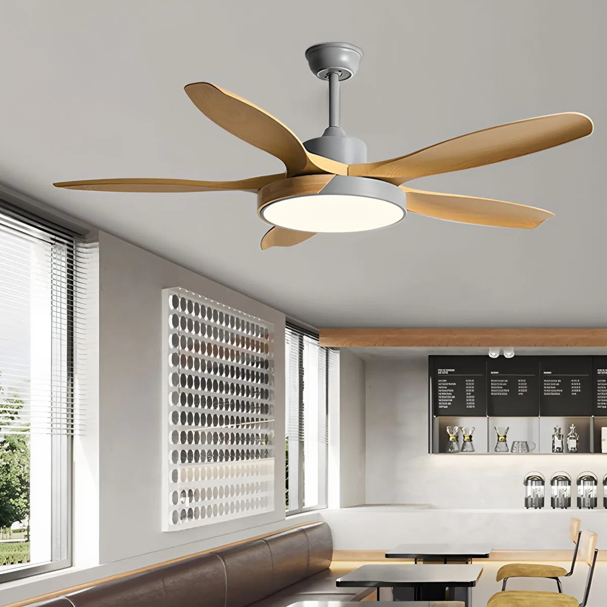 Nordic Living Room Ceiling Fan with Light