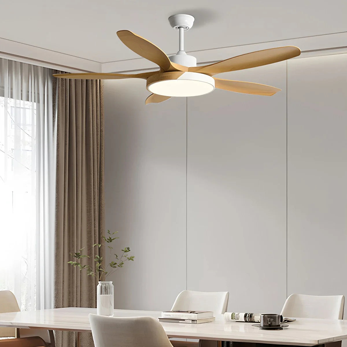 Nordic Living Room Ceiling Fan with Light