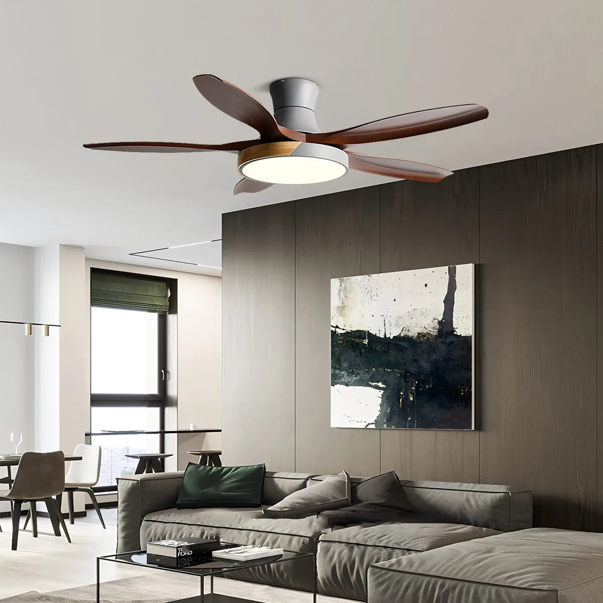 Nordic 5-Blade LED Ceiling Fan Light