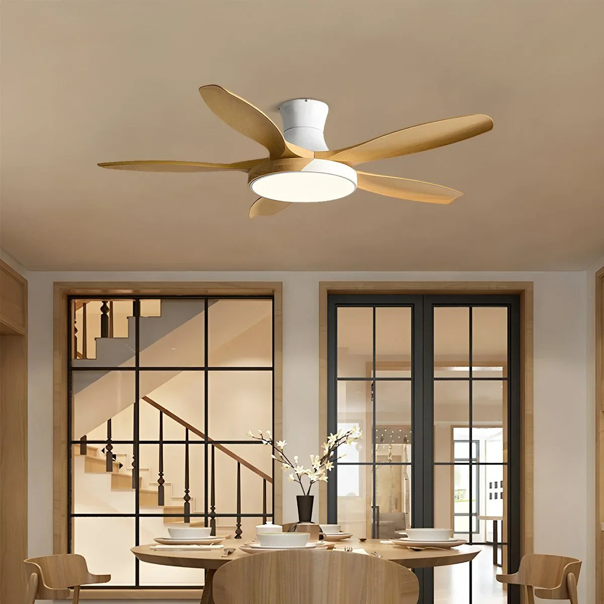 Nordic 5-Blade LED Ceiling Fan Light
