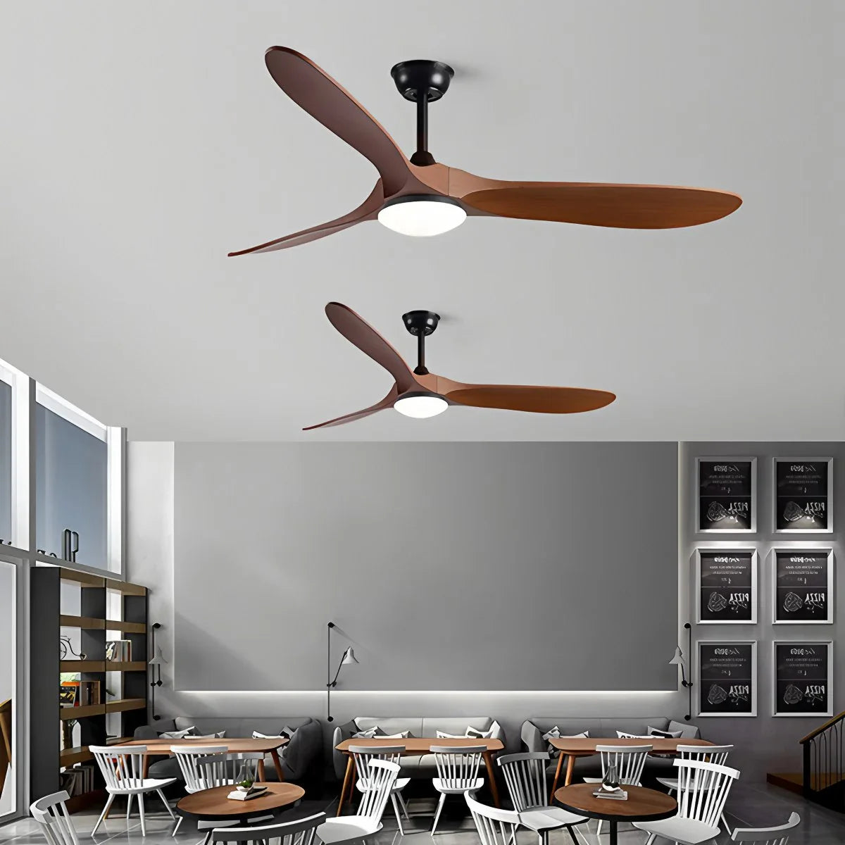 Nordic Wood Ceiling Fan with Light