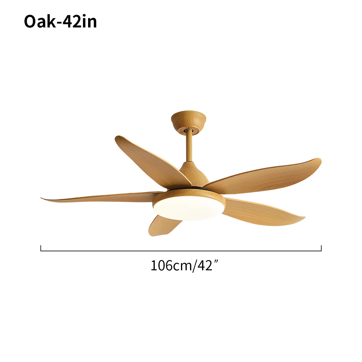 5 Blade Contemporary Ceiling Fan Lamp
