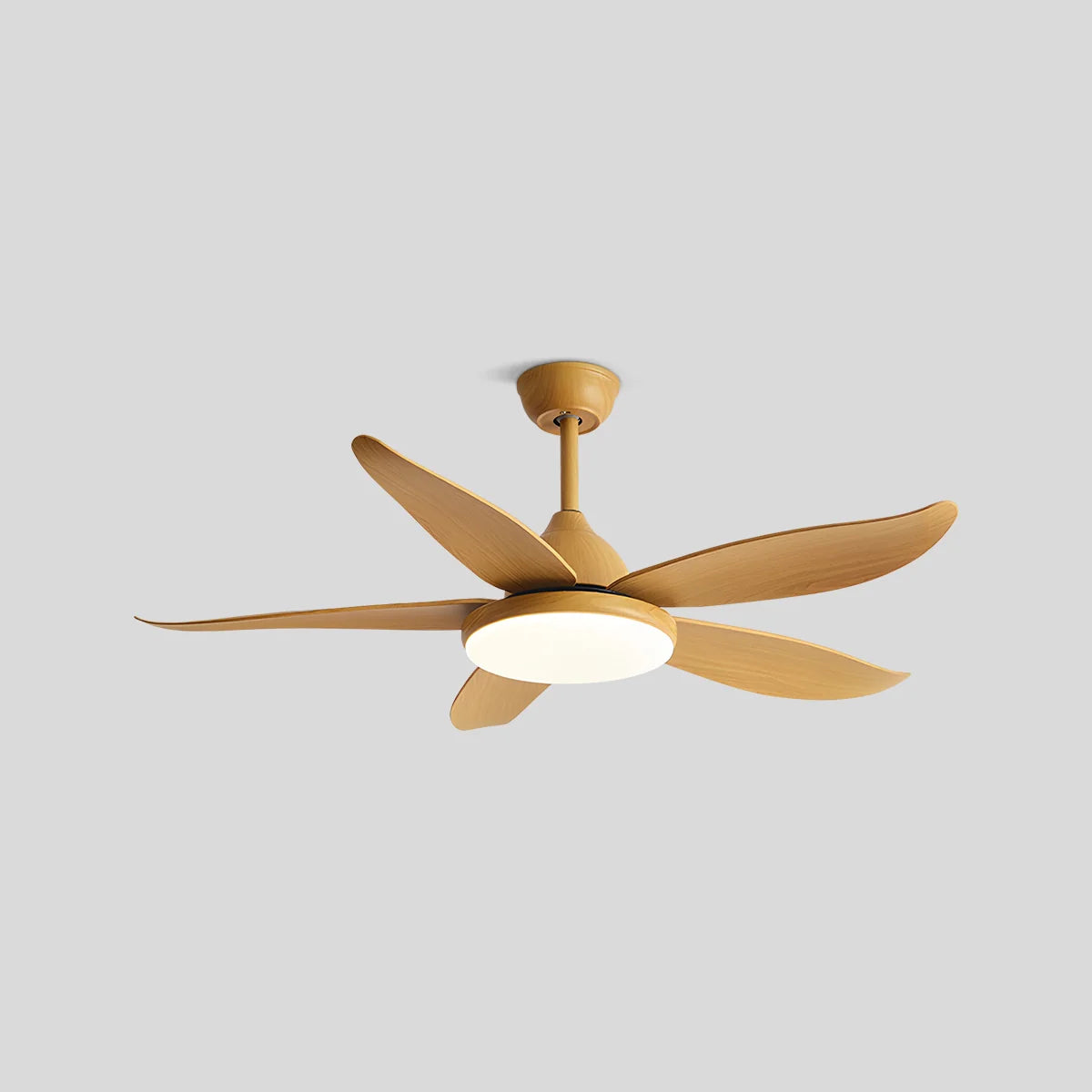 Antizer 5 Blade Contemporary Ceiling Fan Lamp Oak