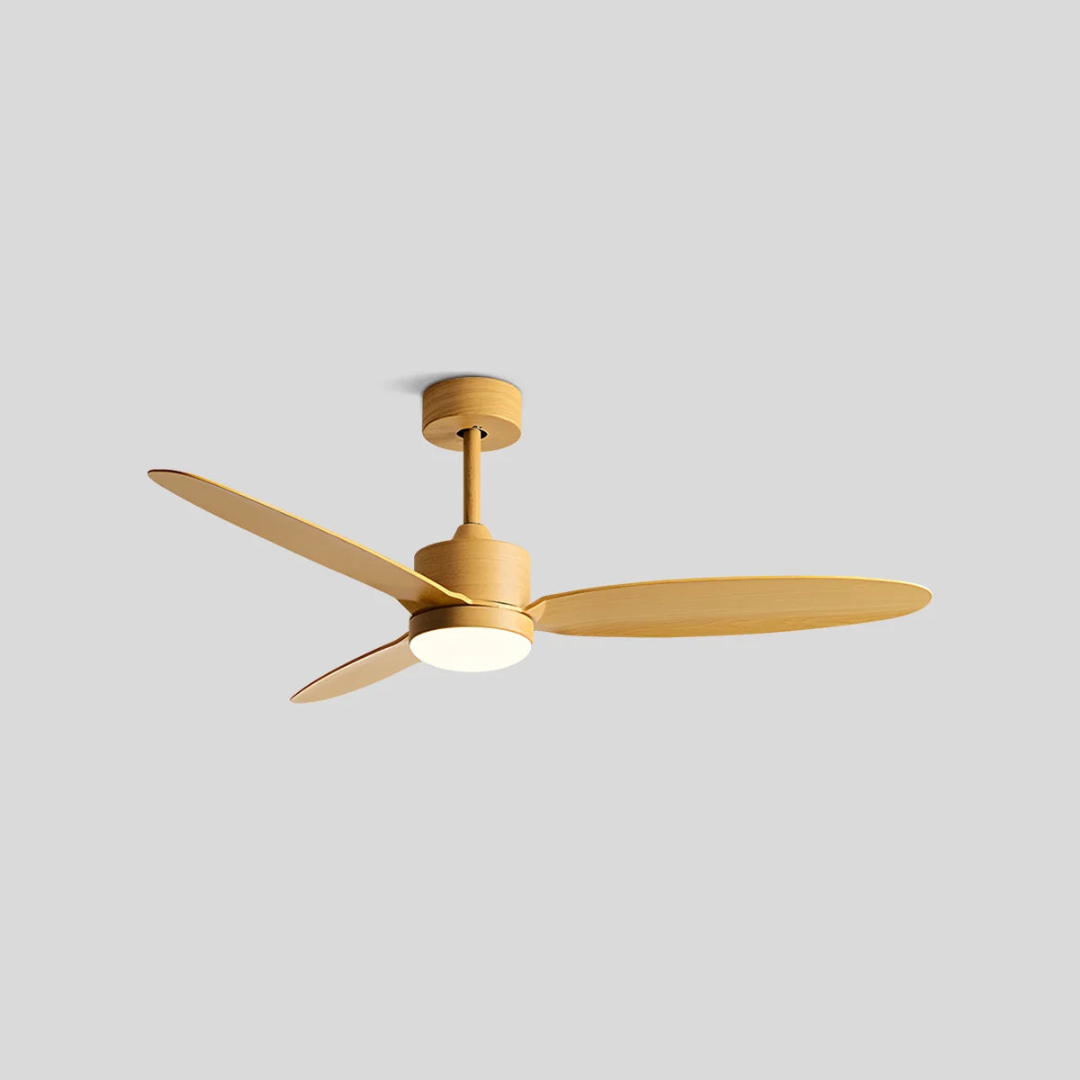 Antizer 3-Blade Ceiling Fan With Light for Bedroom Oak