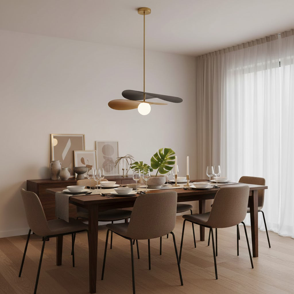 Modern Mid-Century Olivia Glass Chandelier Pendant Light | Adjustable Gold/Black