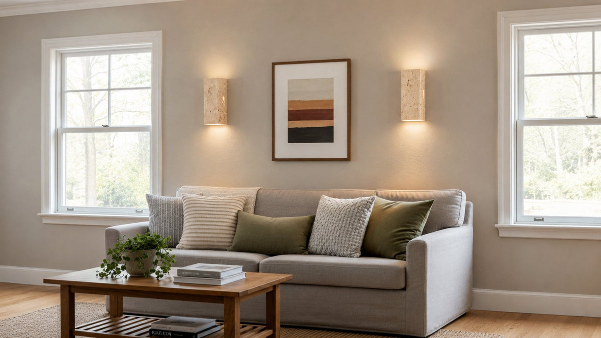 Stone-Textured Wall Lamp for Entryway and Bedside Spaces
