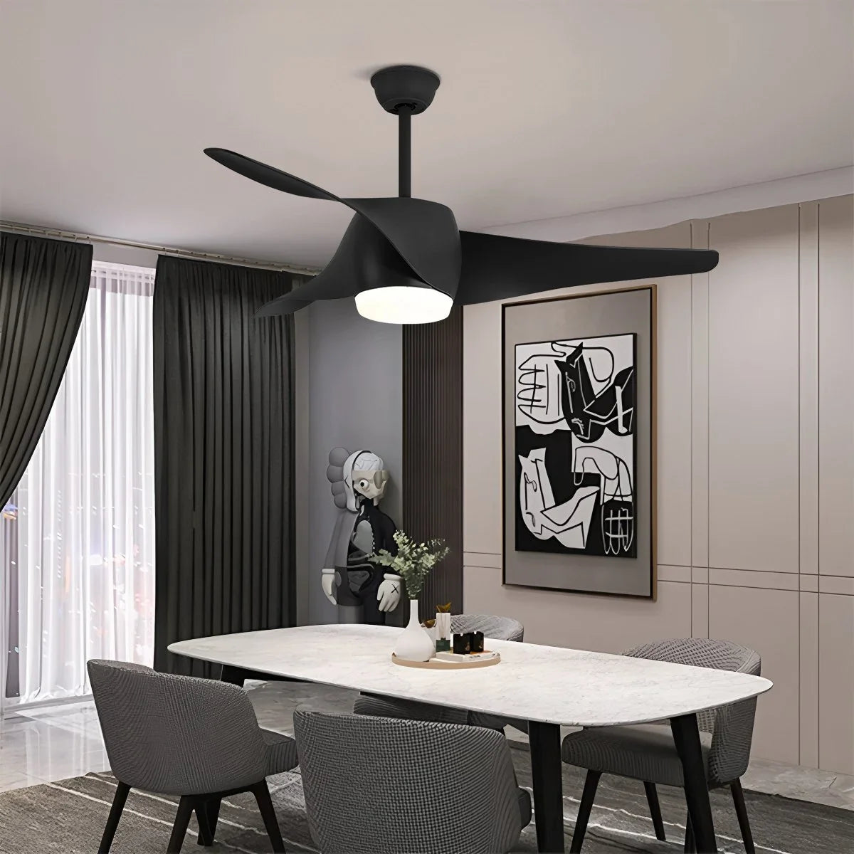 Propeller Ceiling Fan Lamp for Dining Room