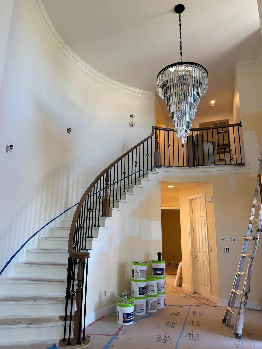 Crystal Prism Cascading Chandelier - Helix