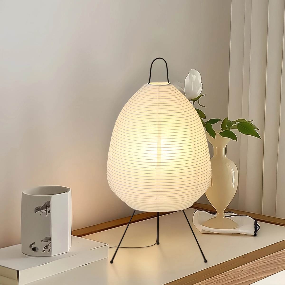 Rice Paper Art Floor & Table Lamp Table Lamp A Warm Light