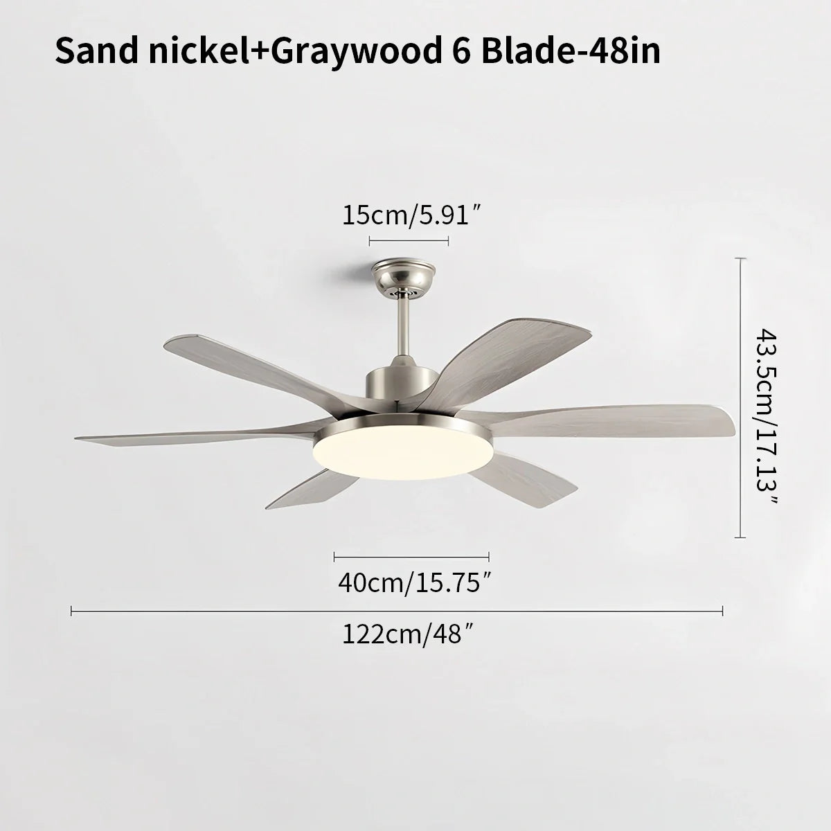 Living Room 6-Leaf Ceiling Fan Light