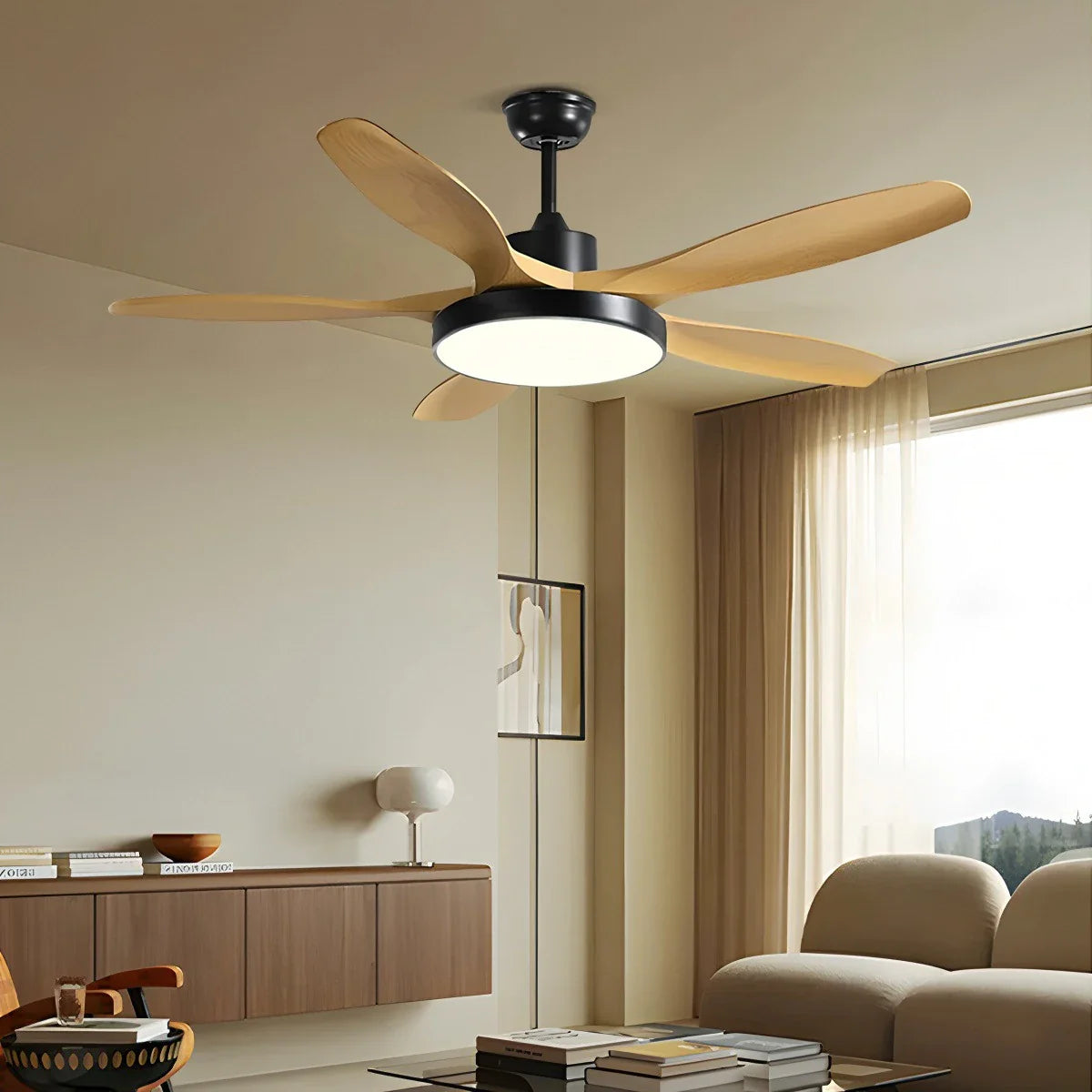Scandi Reversible Ceiling Fan with Light