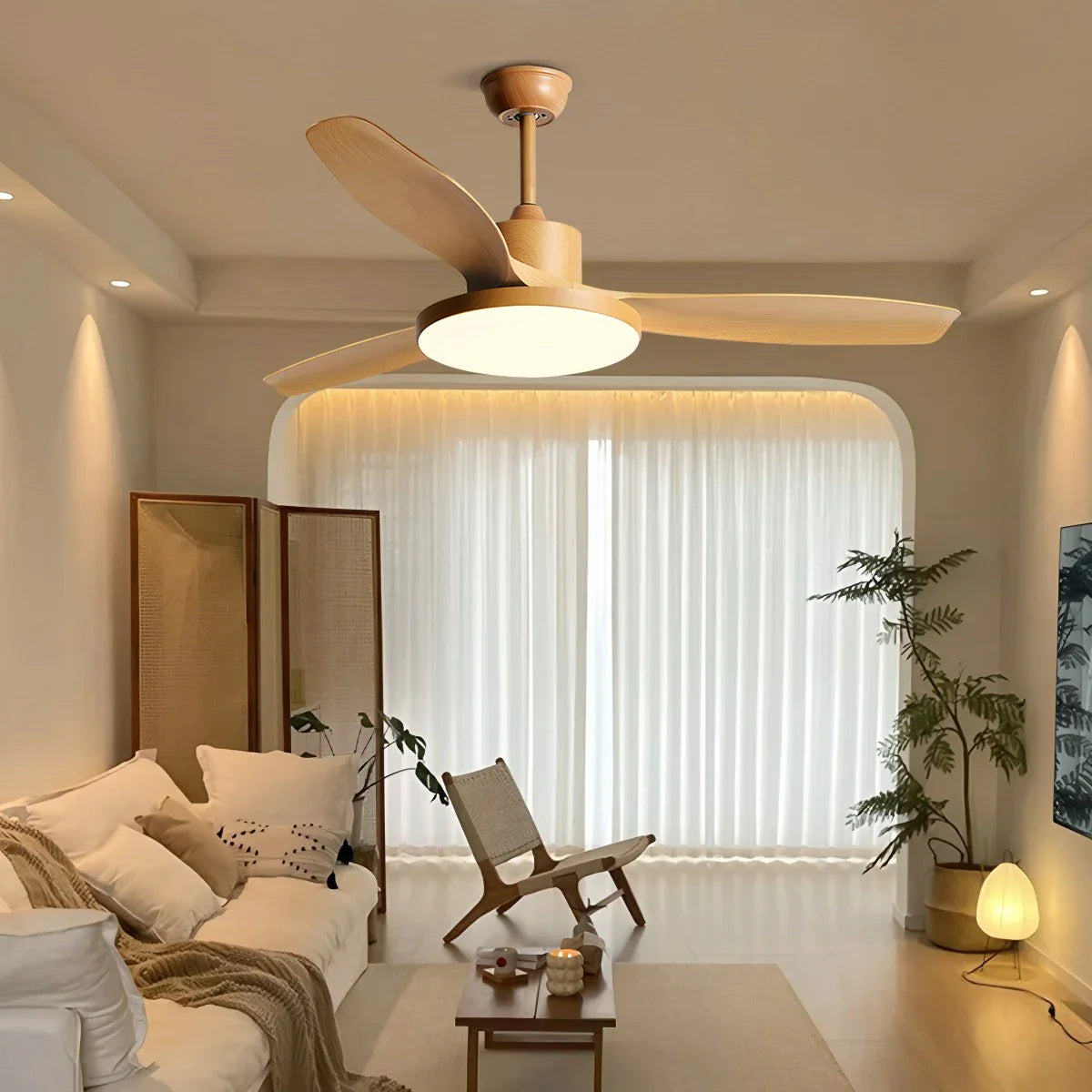 Scandi Reversible Ceiling Fan with Light