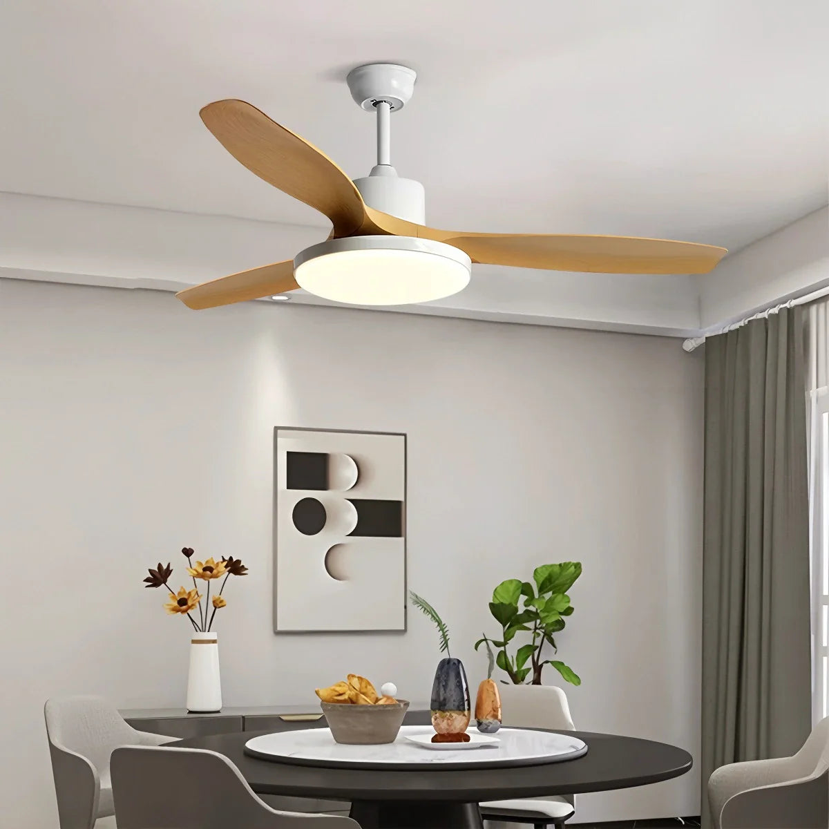 Scandi Reversible Ceiling Fan with Light