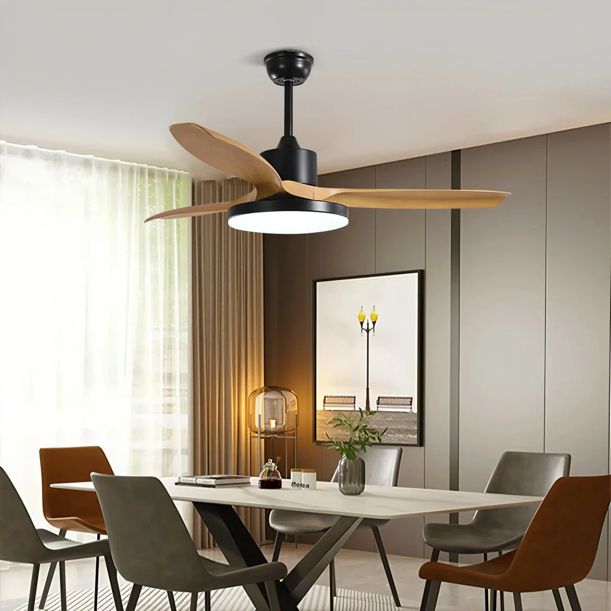 Scandi Reversible Ceiling Fan with Light