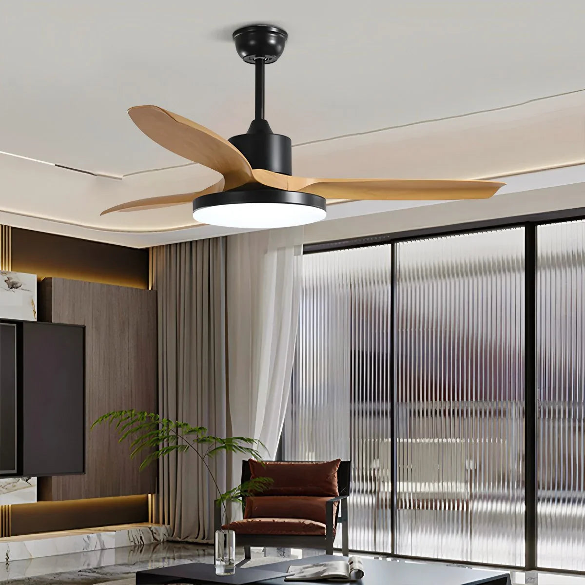 Scandi Reversible Ceiling Fan with Light