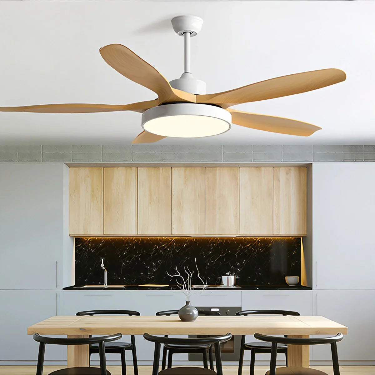 Scandi Reversible Ceiling Fan with Light