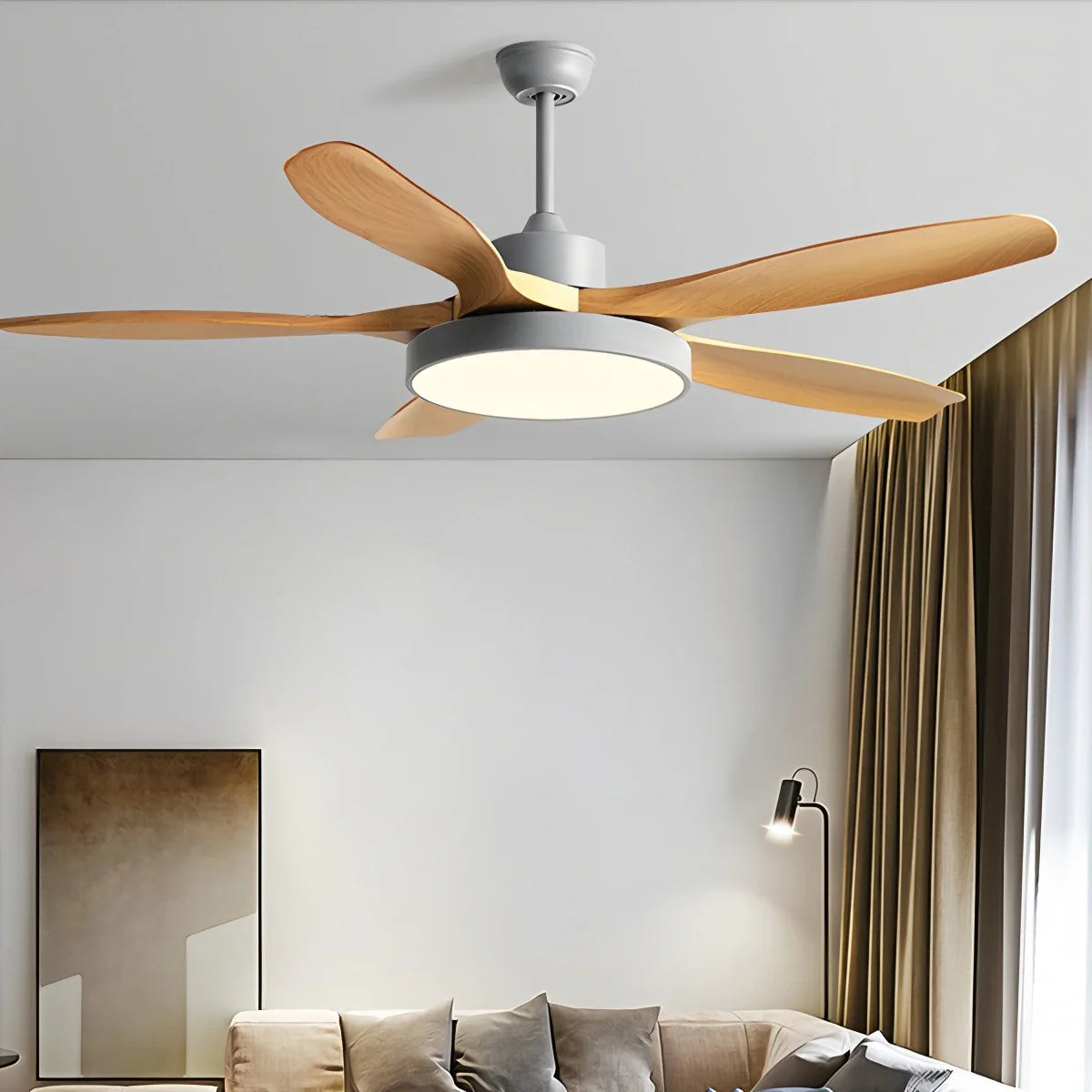 Scandi Reversible Ceiling Fan with Light