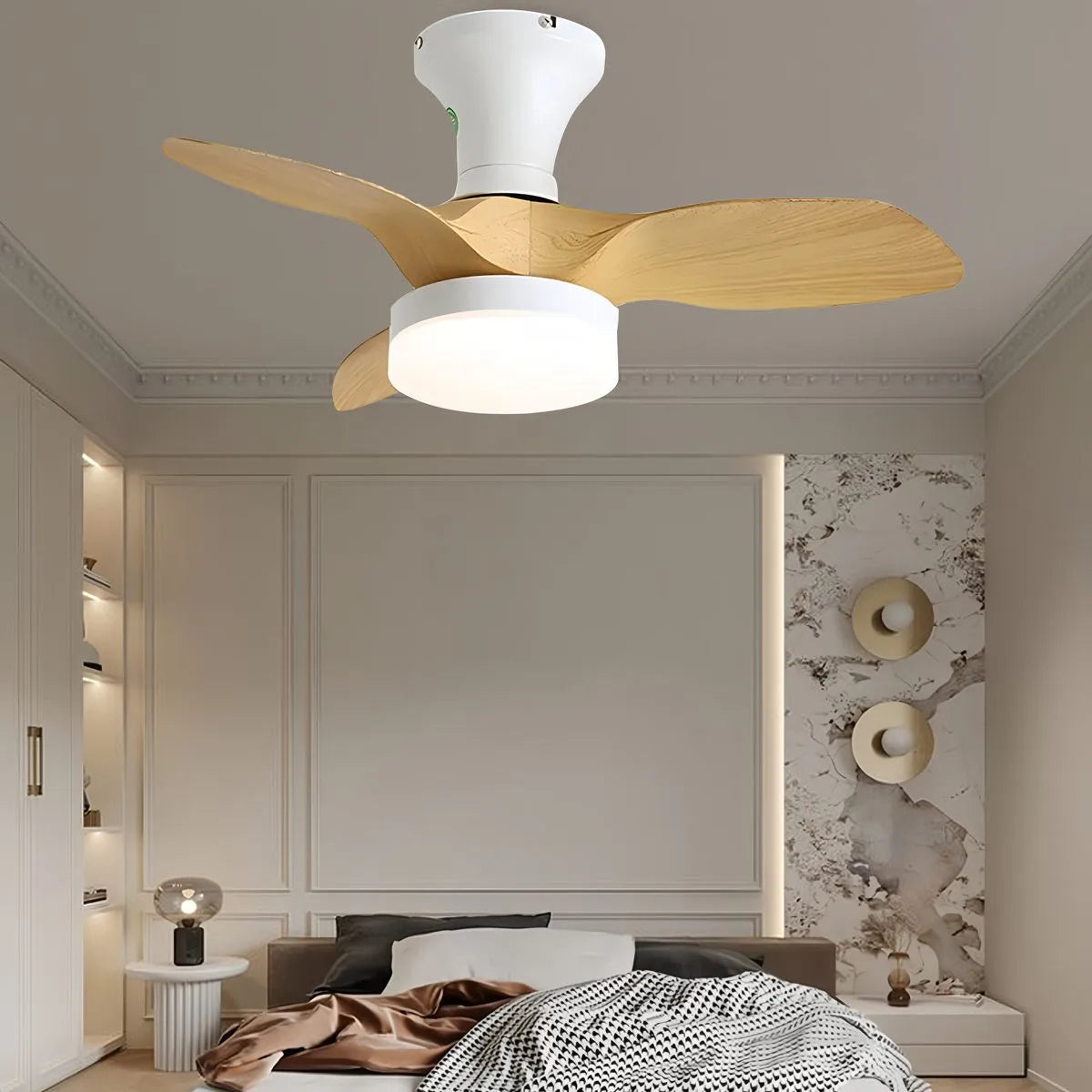 Small Propeller Ceiling Fan With Light