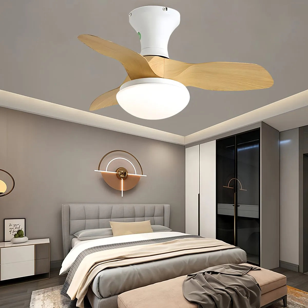 Small Propeller Ceiling Fan With Light