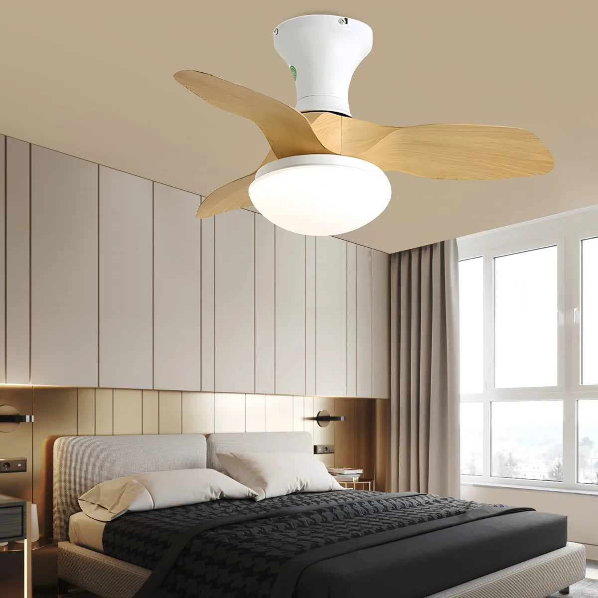 Small Propeller Ceiling Fan With Light