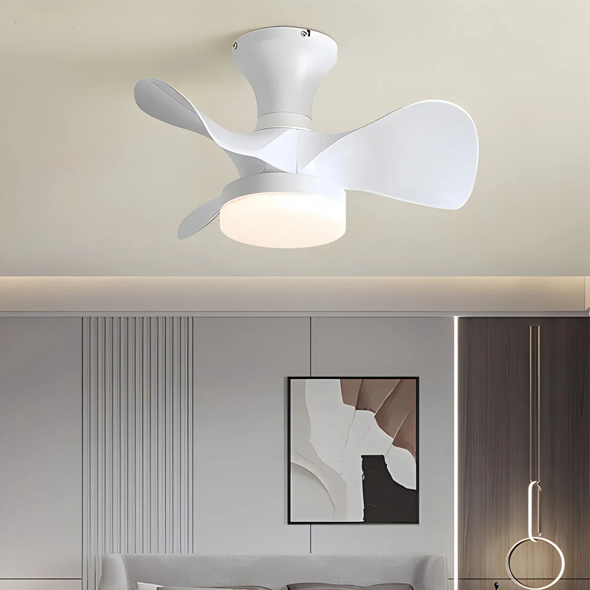 Small Propeller Ceiling Fan With Light