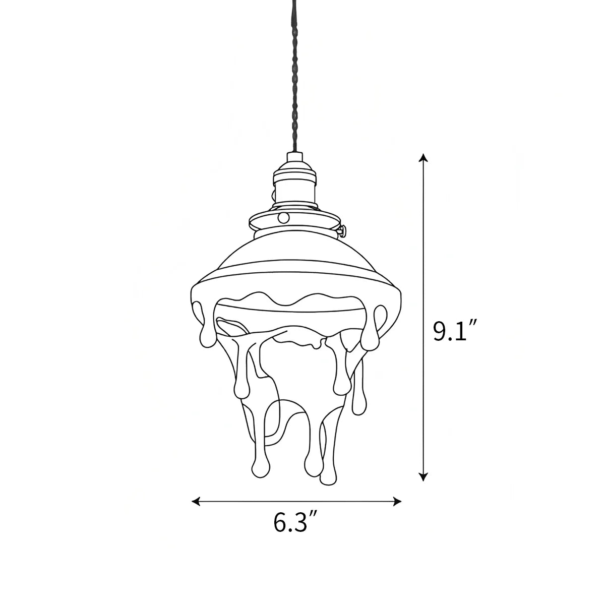 Zarvo Water Droplets Resin Pendant Lamp for Bedside