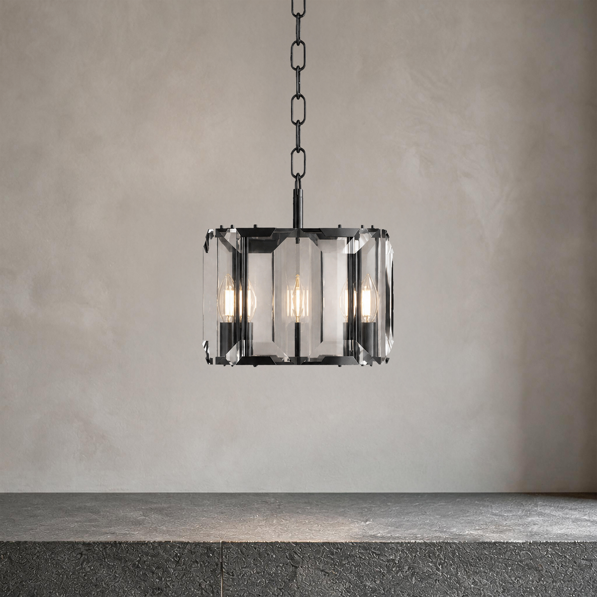 Luxury Brass Crystal Pendant Light
