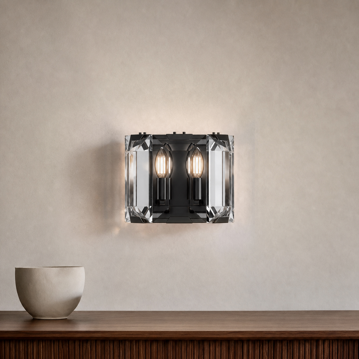 Luxury Brass Crystal Sconce