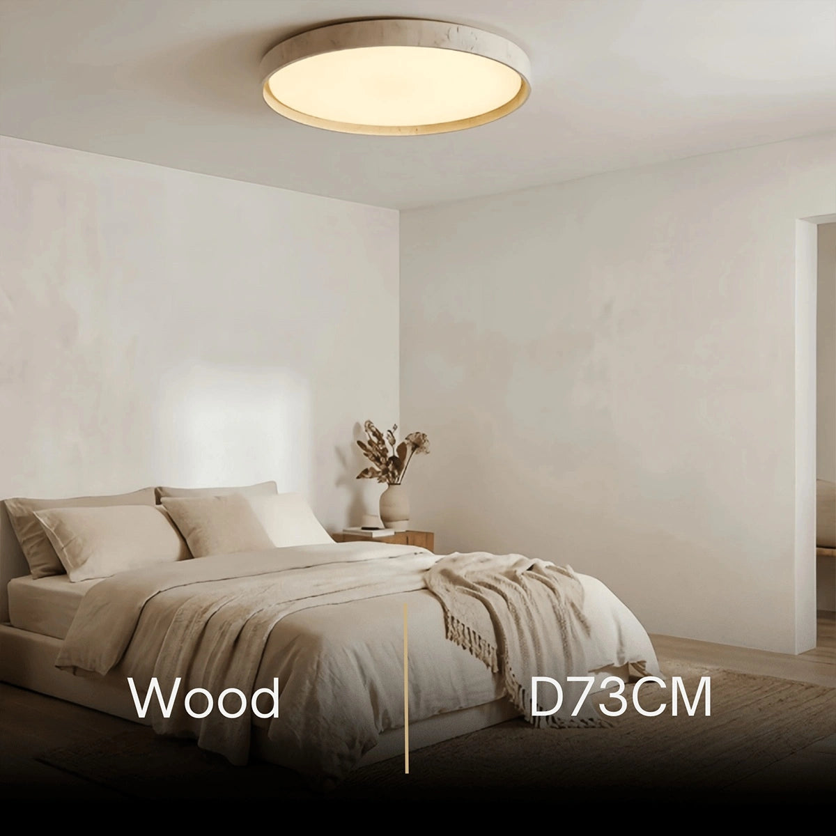 Strata Modern Minimalist Travertine Ceiling Light