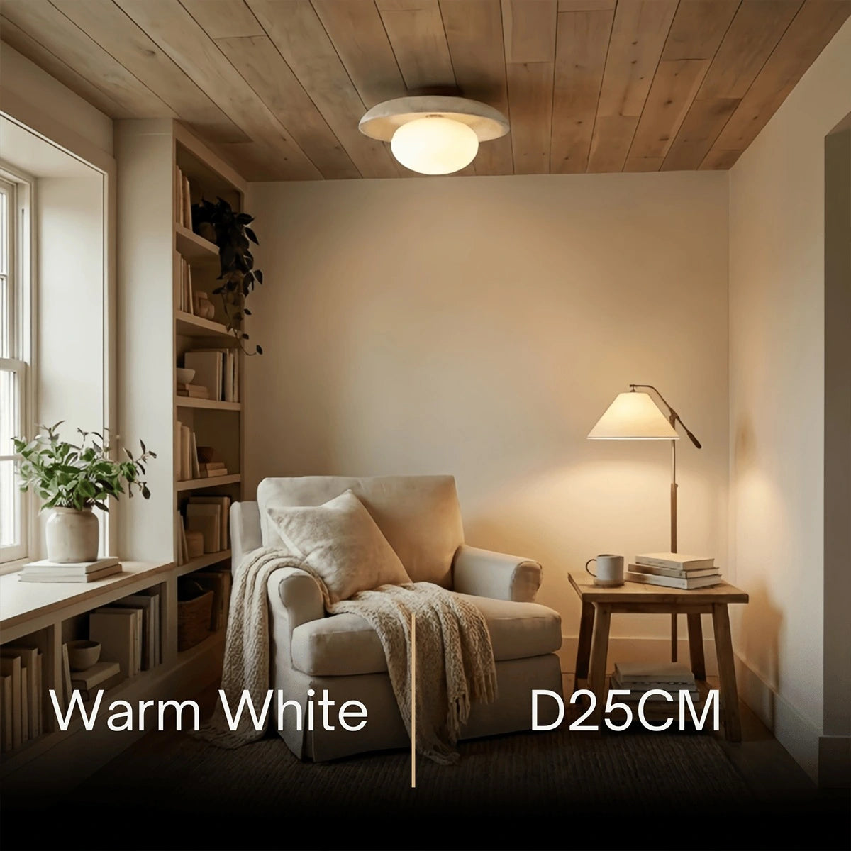 Strata Modern Travertine Ceiling Light