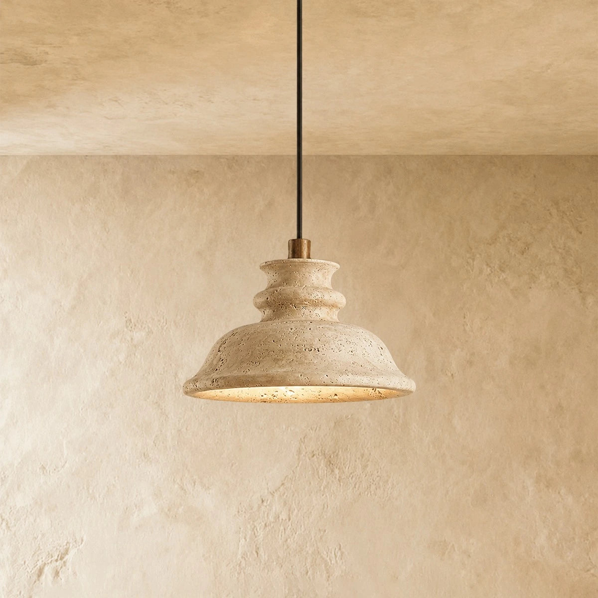 Strata Modern Travertine Pendant Light