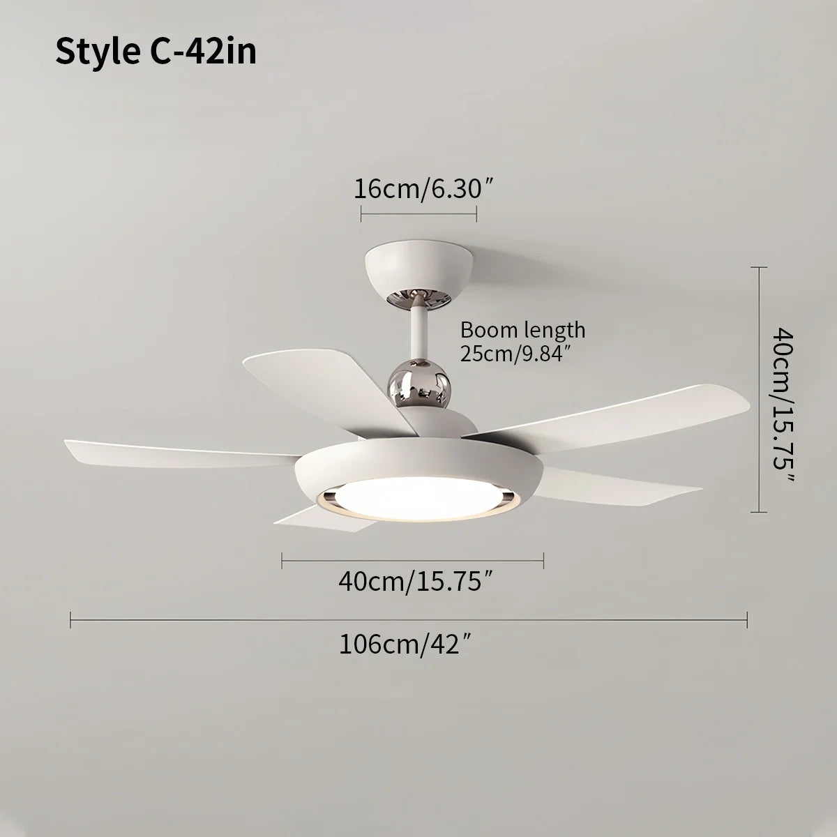 Silent Ceiling Fan with Light & Remote Control