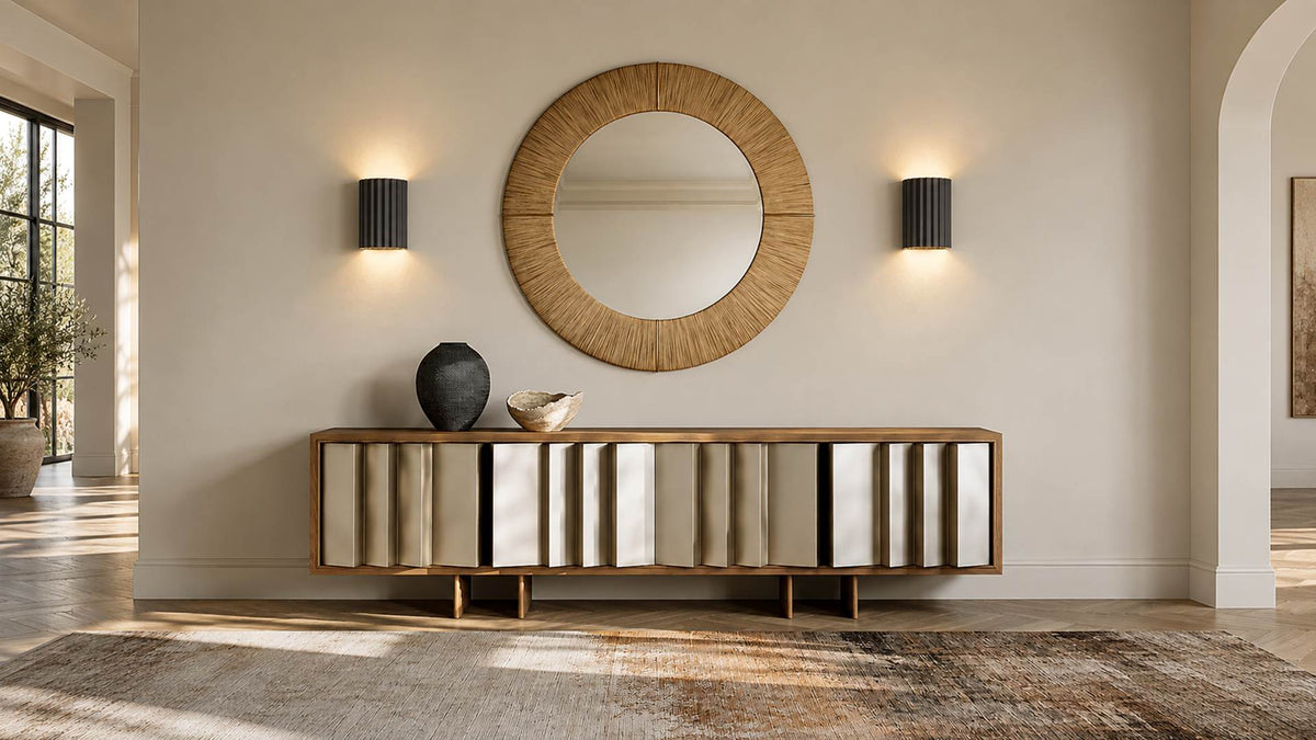 Ribbed Wall Lamp for Bedside and Hallway Accent Lighting