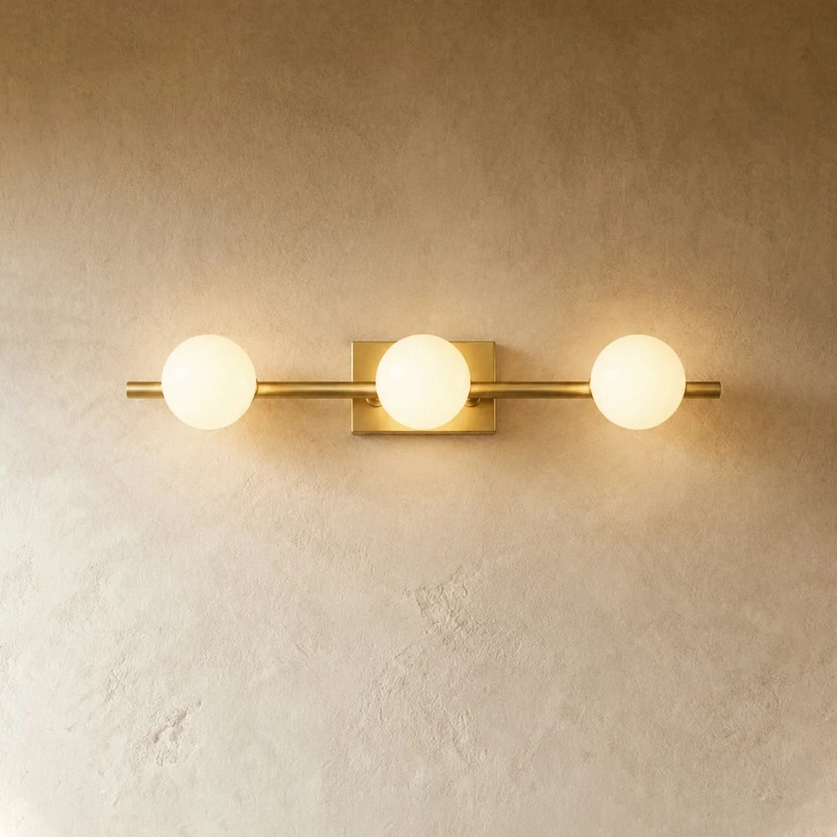 Velora Modern Nordic Wall Lamp — Brass & Glass Milky White for Bathroom
