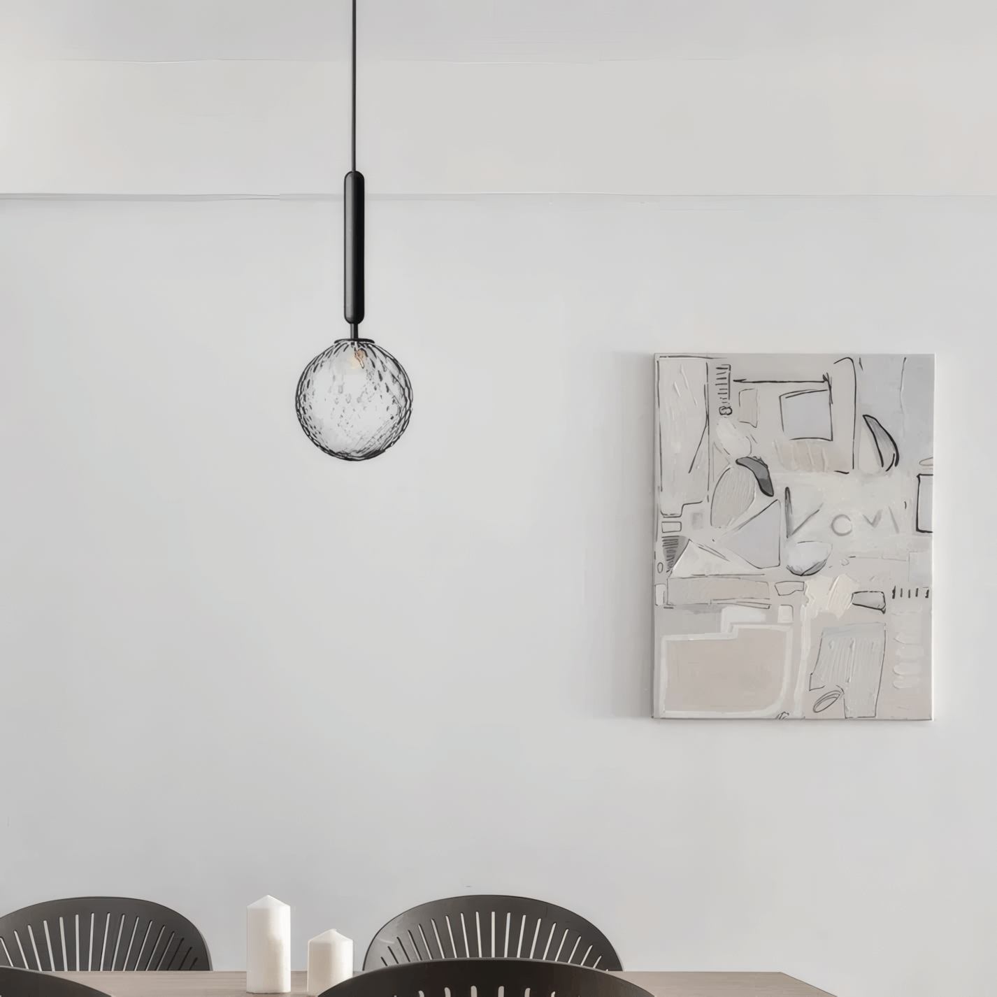 Modern Gold Pendant Light – Globular Glass/Metal Fixture