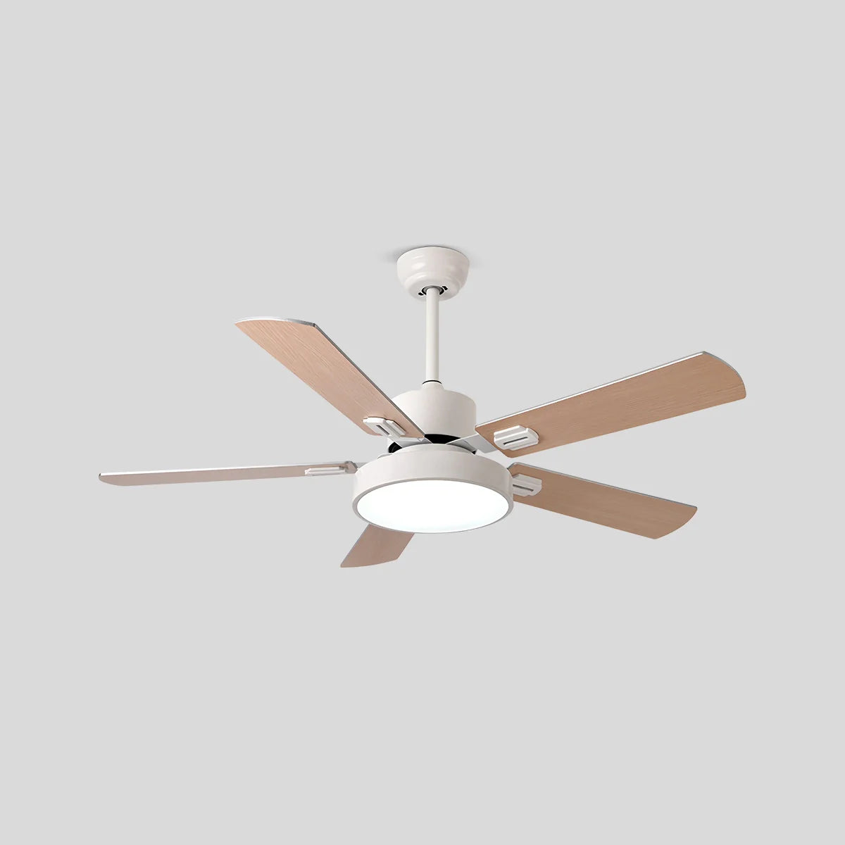 Antizer 5 Blade Vintage Ceiling Fan Light for Living Room White