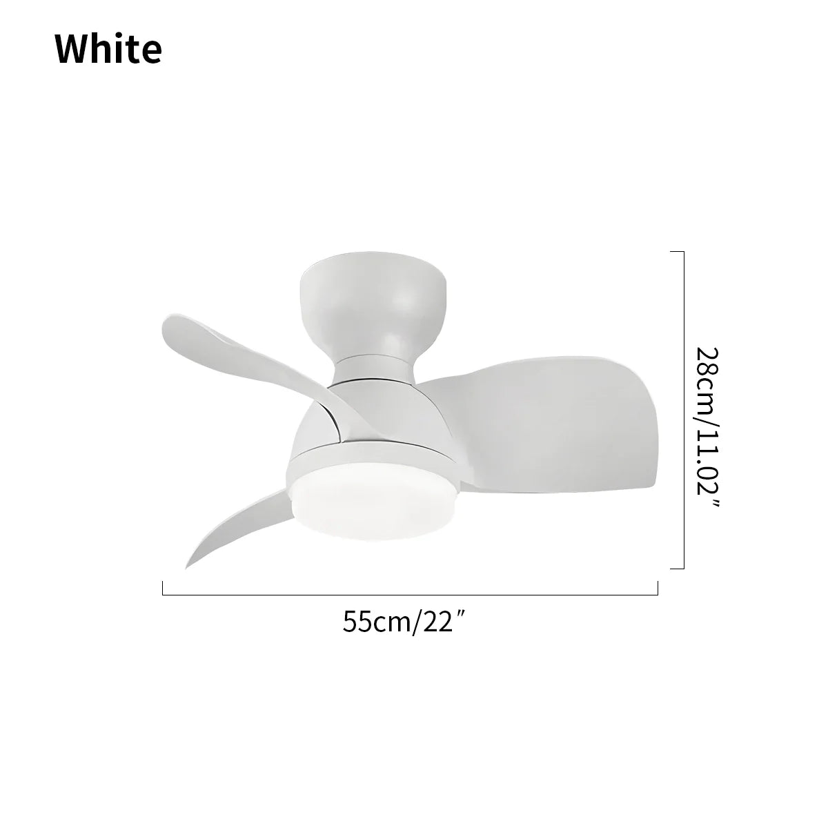 Small Flush Mount Ceiling Fan with Light