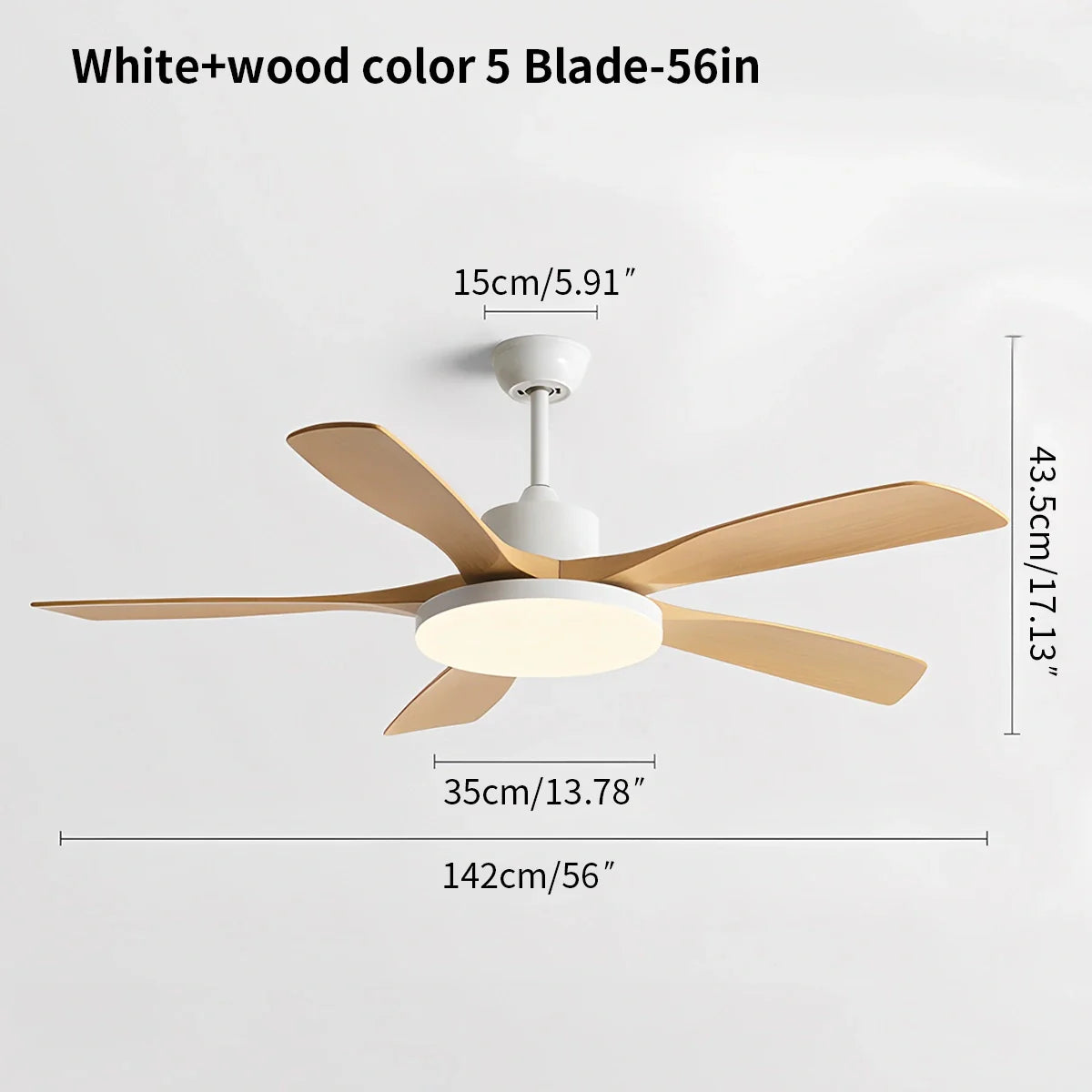 Living Room 6-Leaf Ceiling Fan Light