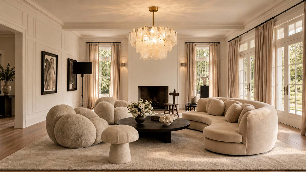 Glass Chandelier for Vintage Living and Dining Spaces