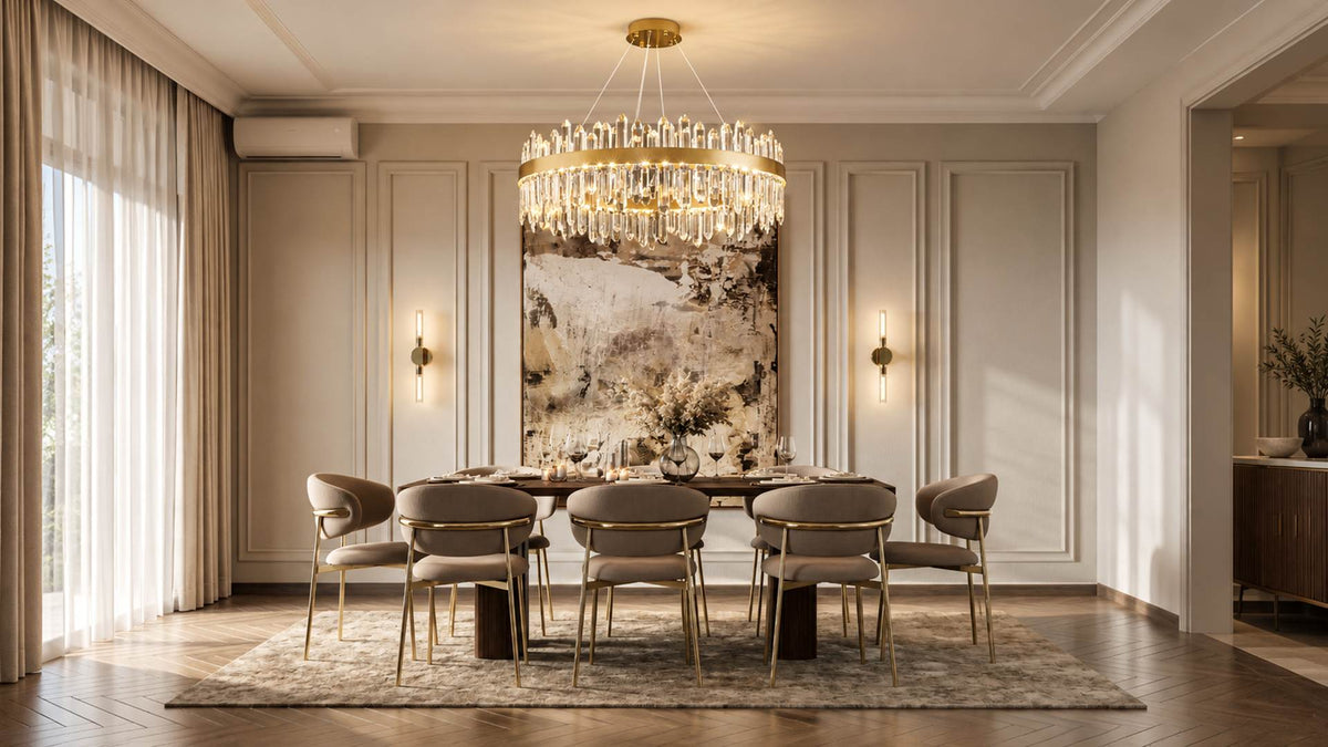 Luxury Crystal Ring Chandelier with a Brilliant Warm Glow