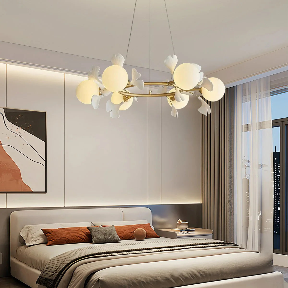 Zarvo Evander Gingko Chandelier for Dining Area