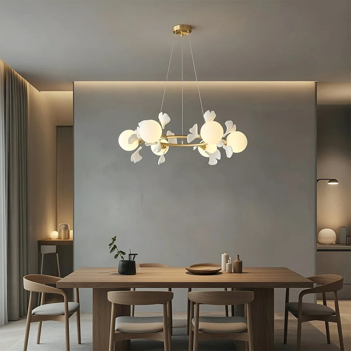 Zarvo Evander Gingko Chandelier for Dining Area